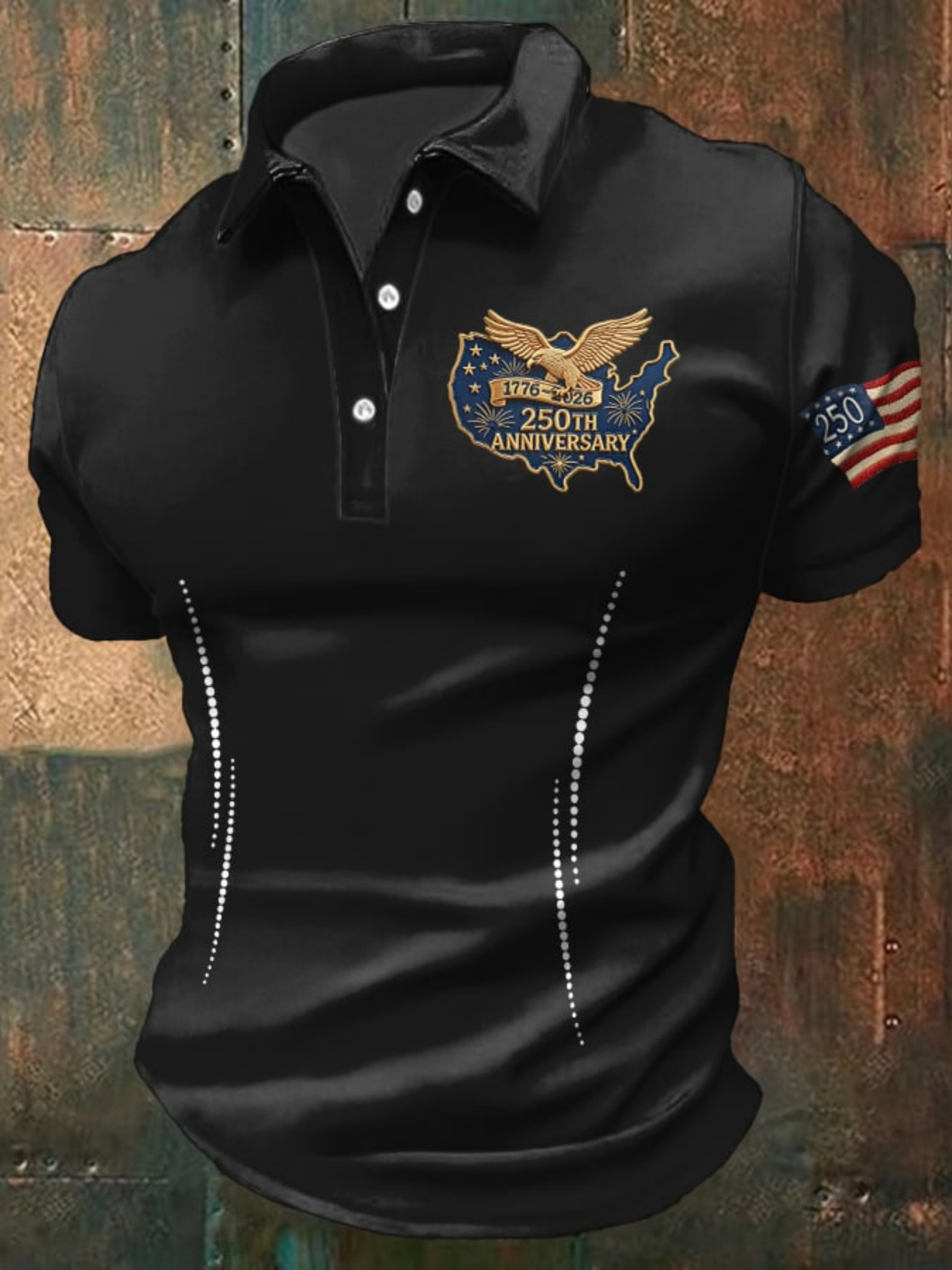 3D Printing Usa - Męska koszulka polo z okazji 250-lecia