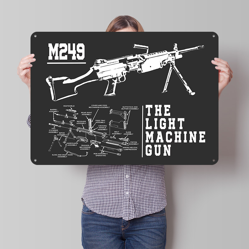 3D Printing House Machine - M249 Lekka Karabinowa Strzelka Maszynowa, Plakat