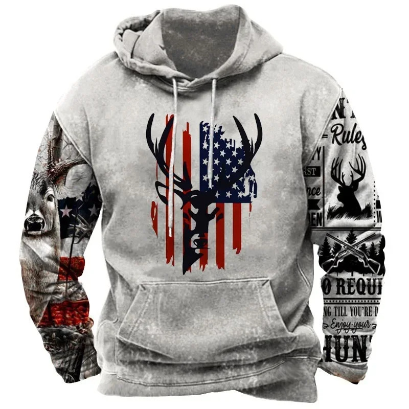 3D Printing Usa - Męskie bluzy z kapturem w stylu