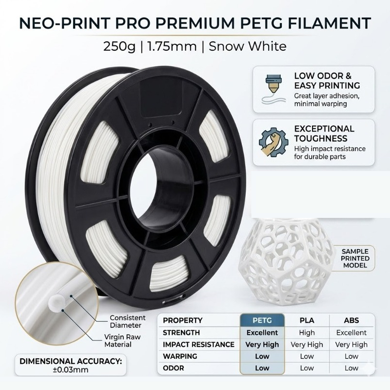 Filament do drukarki 3D PETG b – Tpu Flexible Filament recenzja i cena